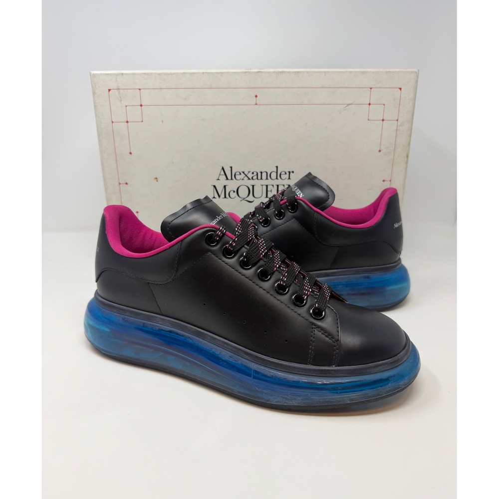 Alexander McQueen Oversized Clear Sole Sneaker Black/Blue Size 7 US 40 EU